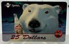 Coca Cola Polar Bear - 1995 Sprint $25 Sample Phone Card Christmas Coke