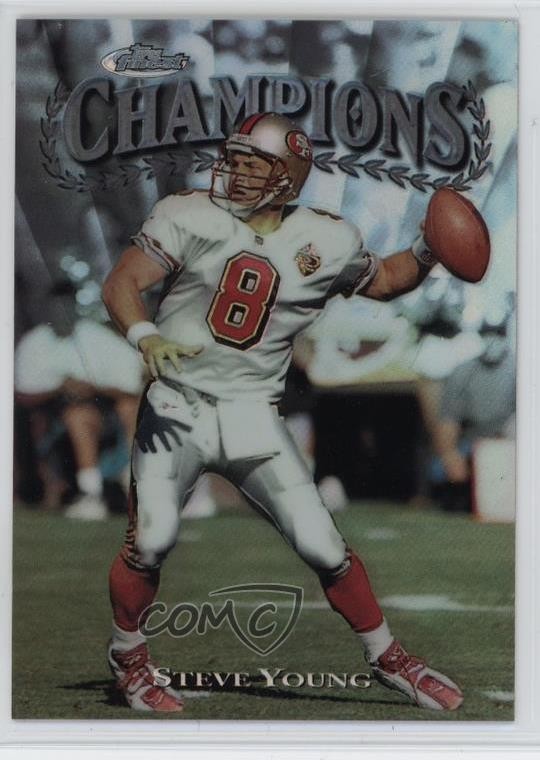 1997 Topps Finest Refractor Steve Young #320 HOF qf4