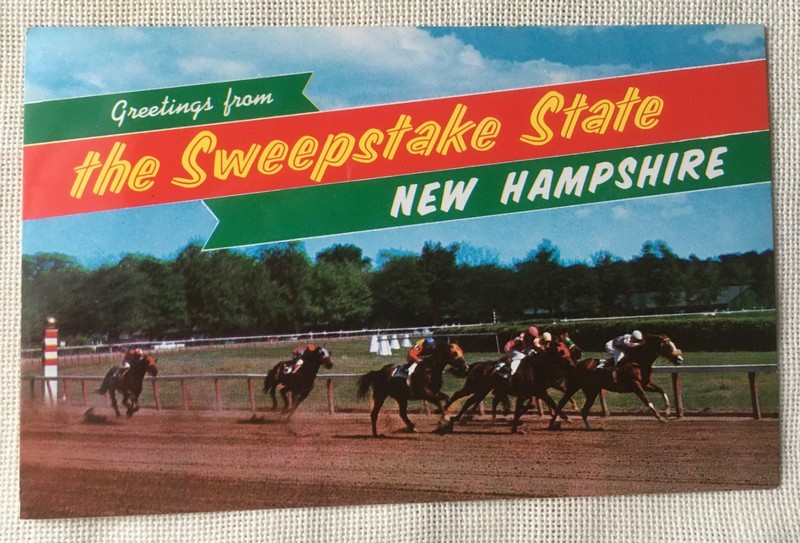 Rockingham Park Race Track NH Banner Postcard