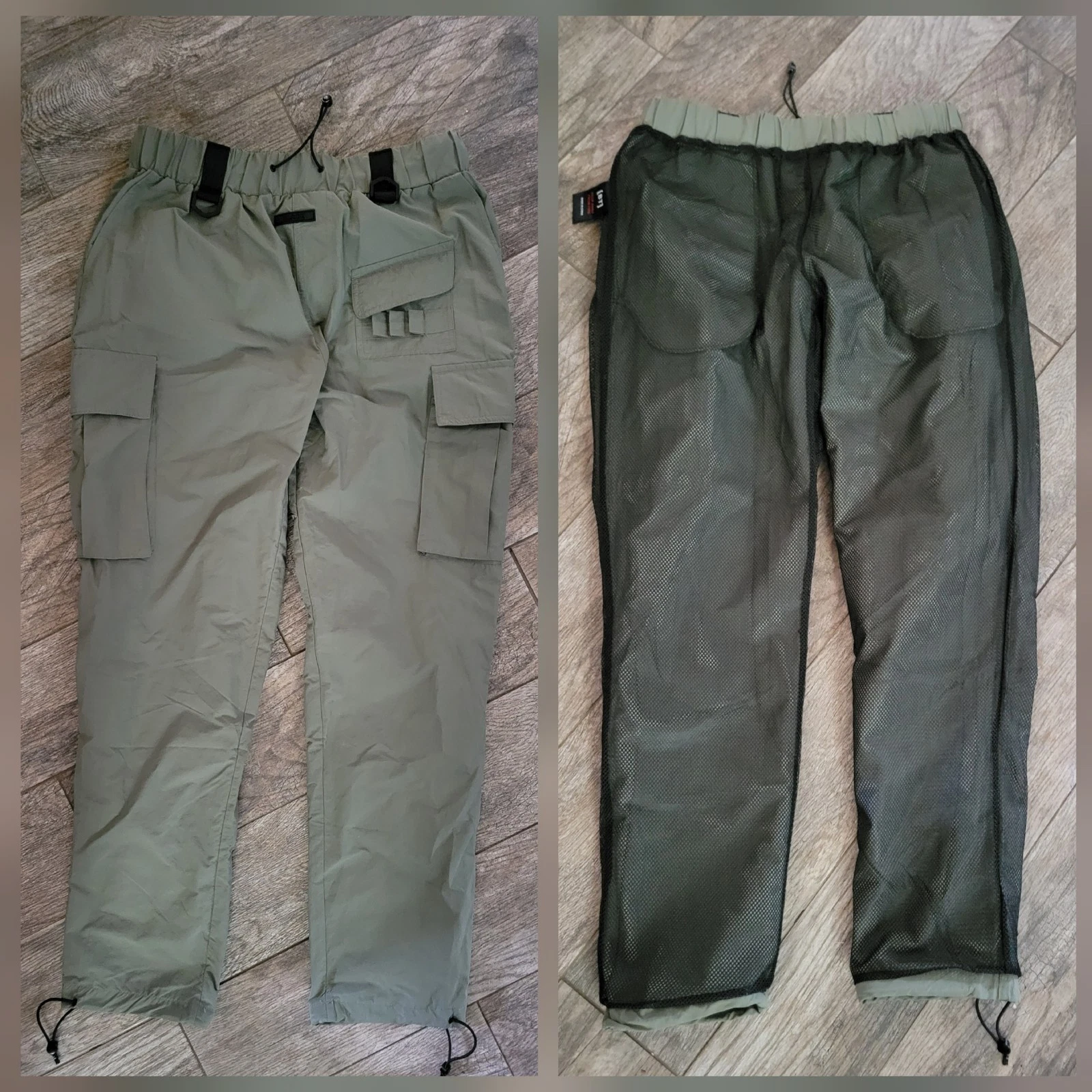 Gorpcore Bushcraft Pants Hunting Hiking BT Black Mesh Lined Army Green Size 32