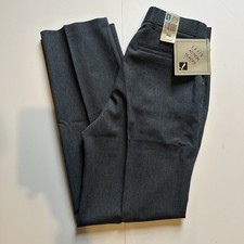 Vintage 70s Levi's Action Slacks Dress Pants Flat Front Blue Size 32X32