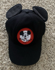 New WALT DISNEY Parks black MICKEY MOUSE EARS HAT Adult 57-60CM Cotton Souvenir
