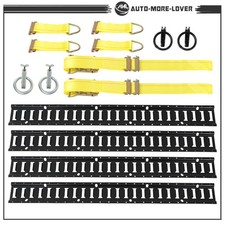 Powder Coated Steel E Track 16 Rails 4 Ft Each Black For Warehouse Storage Metal