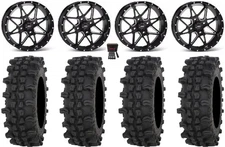 ITP Tornado 15" Wheels Black 32" ACP Tires Yamaha Viking Wolverine