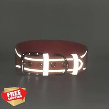 haoyueer M Rhinestone Dog Collar Yellow Suede Crystal 15-19 Inch