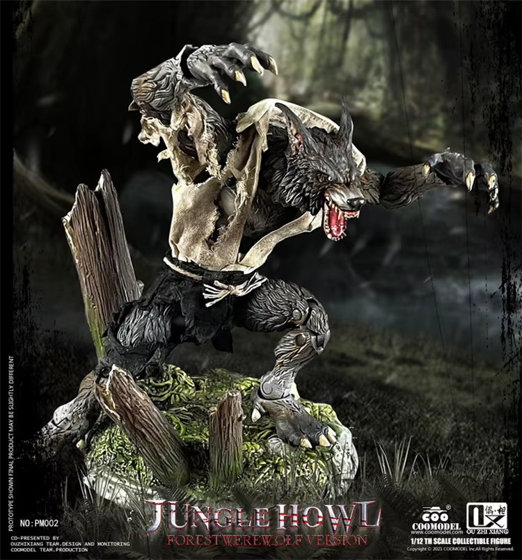 Figurine Jungle Howl Werewolf Deluxe 1/12 Articulée sans Chute