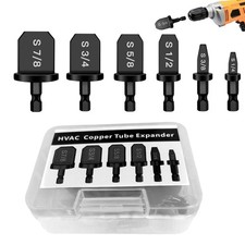6Pcs HVAC Repairing Set, Boring Drill Bits, Air Conditioner Tube Expander Swa...
