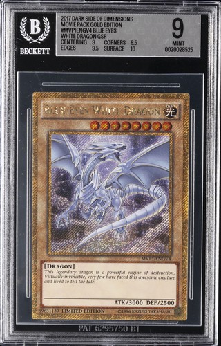 2017 YU-GI-OH! THE DARK SIDE OF DIMENSIONS BLUE-EYES WHITE DRAGON BGS 9