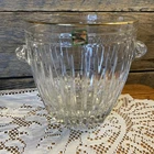 Waterford Crystal Hanover Ice Bucket Gold Rim Handles Vintage Ireland