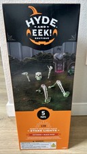5pc Light Up Skeleton Parts Stake Halloween Decoration Outside Prop Hyde  EEK