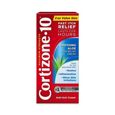 Cortizone-10 Maximum Strength Soothing Aloe Itch Relief Cream, 1% Hydrocortisone