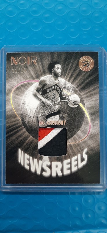 OG Anunoby 2021-22 Panini Noir NewsReels Jerseys Prime Patch /25 #NWJ-OGA Knicks