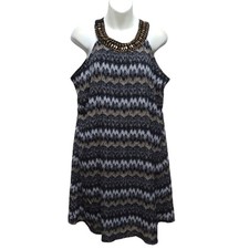 Rock 47 Dress Size m Medium Women's Ladies Sleeveless Aztec Knee Length Black