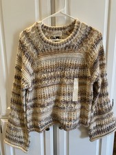 NWT Universal Thread Pullover Sweater Womens S Beige/Tan Knitted Long Sleeve