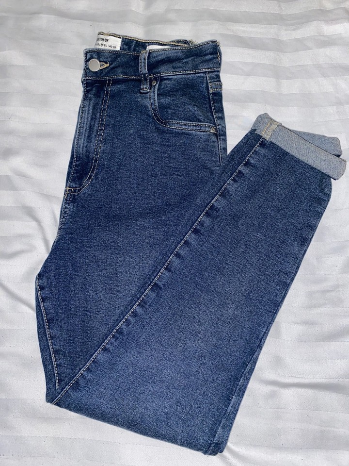 Vintage COTTON:ON Womens Size 10 High Cropped Skinny Stretch Denim Jeans