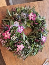 Kranz DEKO Rosa Weiß pink lila Ca.45cm Durchmesser