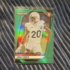 2025 Panini Prizm Draft Picks - Jonas Sanker #142 Green Prizm (RC)