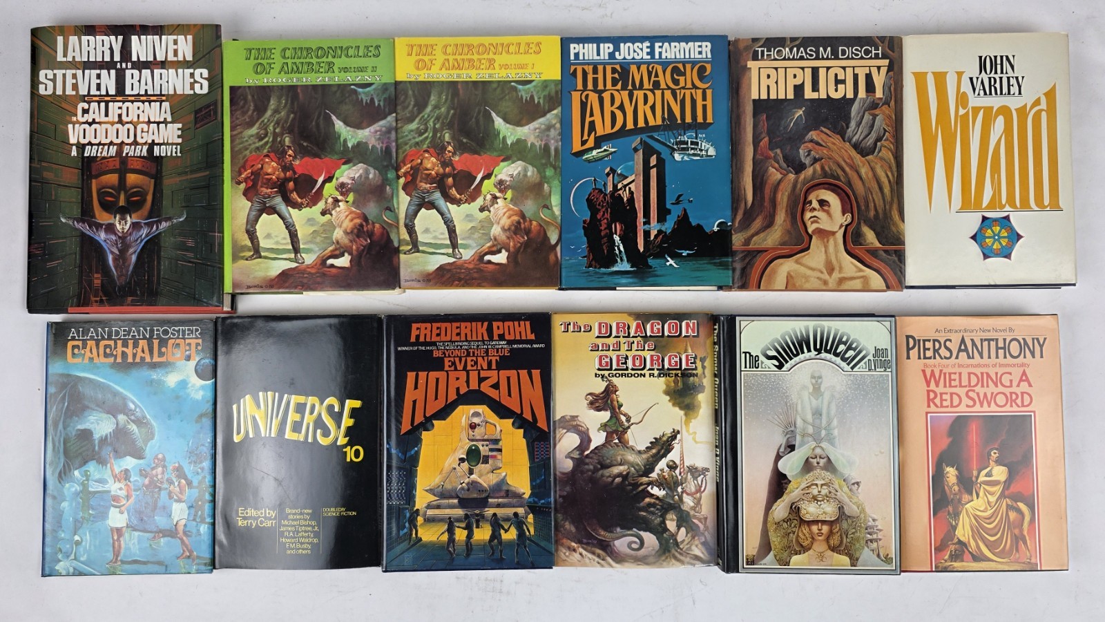 Lot of 12 Vintage Fantasy Hard Cover HC Books Wizard Labyrinth Snow Queen Dragon