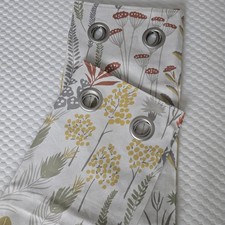 Next Lined Eyelet Curtains Leaf Pattern 46" x 72"