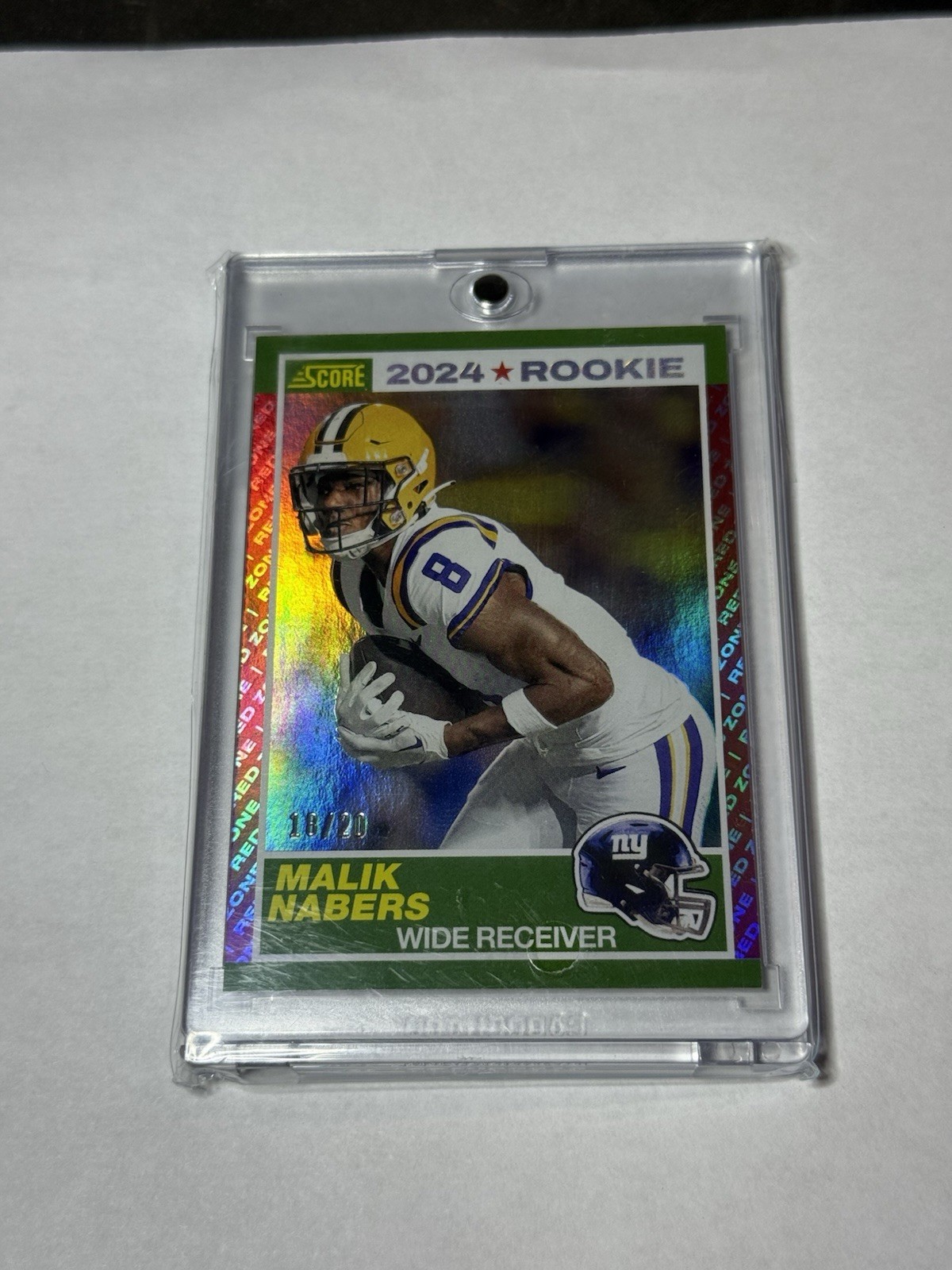 2024 Panini Score Malik Nabers 35th Anniversary Rookie /20 Giants LSU