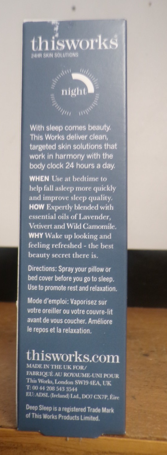 NEW THIS WORKS DEEP SLEEP PILLOW SPRAY 2.5 FLOZ 75MIL BOTTLE LAVENDER OIL