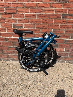 Brompton Folding Bicycle M12L C Line Ocean Blue | eBay
