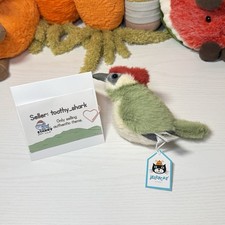 Jellycat Birdling Woodpecker BNWT - Retired  Rare