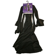 Wednesday Morticia Addams Costume Women's Medium Halloween Cosplay Dress Up