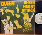 Queen Sheer Heart Attack 1974 US LP 7E1026 PRC Original Poster RARE Orange Title