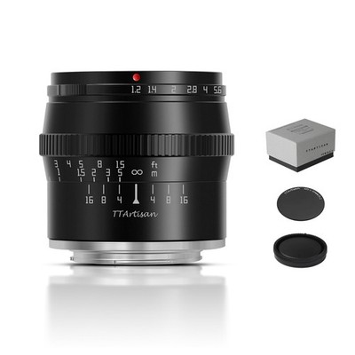 TTArtisan 50mm F1.2 APS-C Manual Focus Lens for MFT Mount M4/3 mount, Black