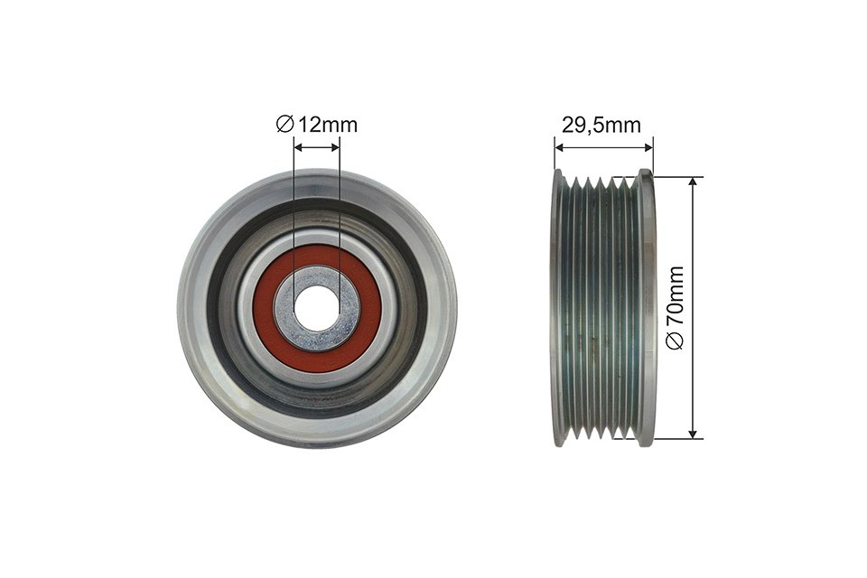 Fits NTY RRK-TY-007 V-RIBBED BELT PULLEY IDLER ⭐UK Stock⭐