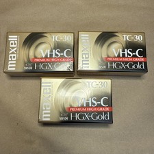 Lot Of 3 Maxell MAX203010 High Grade VHS-C Videotape Cassette