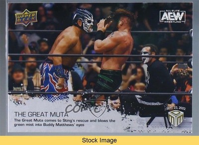 2022 Upper Deck AEW Match Dated Moments Grand Slam The Great Muta READ 0vm9