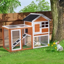 Wooden Chicken Coop House Poultry Hutch Pet Cage Outdoor with Nesting Box