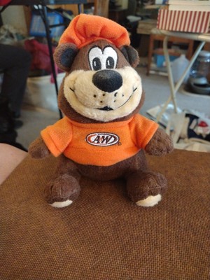 A&W Root Beer All American Food 7'' Plush Bear Advertising Stuffed Animal