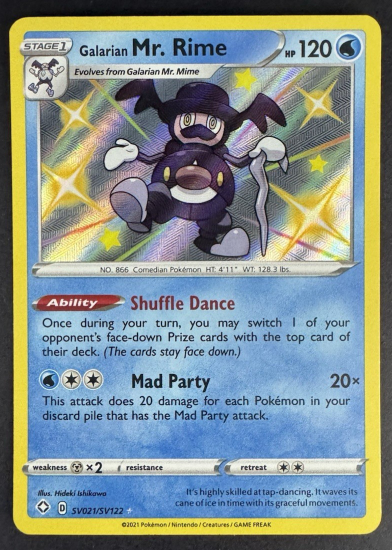 Galarian Mr. Rime SV021/SV122 Holo - Shining Fates: Shiny Vault - Pokémon TCG NM