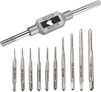10pcs Micro Taps Bit Small Hand Screw Thread M1-M3.5 HSS Mini Metric... 