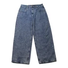 WESC Jay Wide Leg Jeans Mens Waist 34 Leg 32 Mid Wash Blue Denim Skater BNWT New