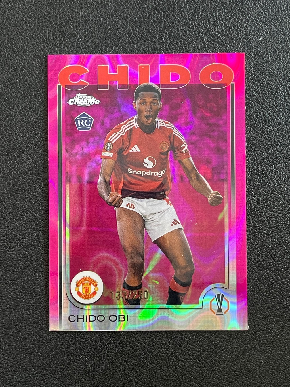 Chido Obi 2024-25 Topps Chrome UEFA Pink Lava Refractor /250 #14