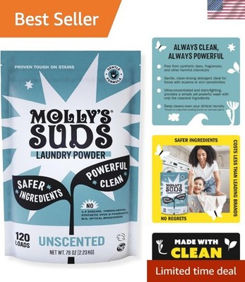 120 Load Concentrated Laundry Powder for Sensitive Skin - All-Natural Formula