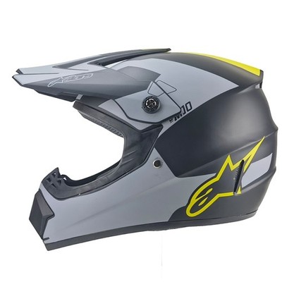 Crosshelm Helm Kinderhelm Motorradhelm Motocross Grau Schwarz Motorrad Quad