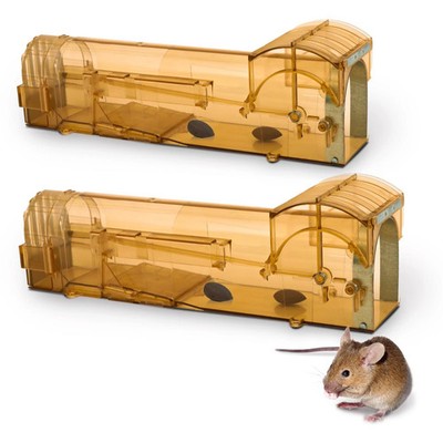 Keplin 2er Pack Humane Mausefallen No-Kill Mäusefalle passt Mäusen Haustier- und Kindersicher