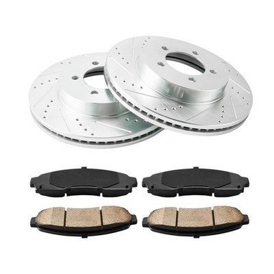 305mm Front Drilled Slotted Rotors Brake Pads for 2002-2005 Explorer Mountaineer