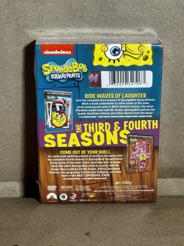 SPONGEBOB SQUAREPANTS: SEASONS 3-4 NEW DVD Ships Free (LOOSE DISC) - Afbeelding 2 van 2