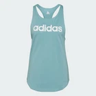 adidas Women's Linear Loose Tank Top Mint Green Vest Gym Sleeveless H07756 UK