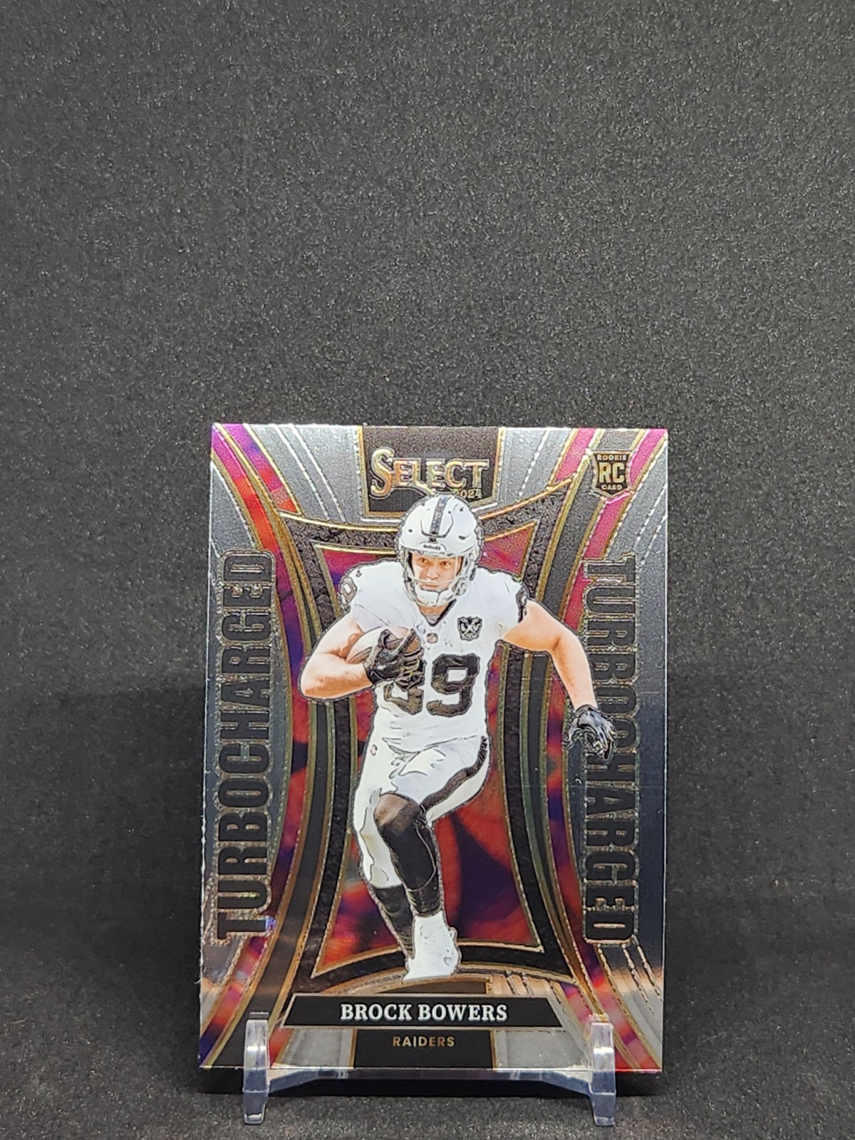 2024 Panini Select - #6 Brock Bowers RC - Turbocharged Rookie Raiders