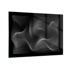 Quadro su Vetro 70x50cm 3D Linee Moderno Stampe Immagini Quadri Moderni Murale