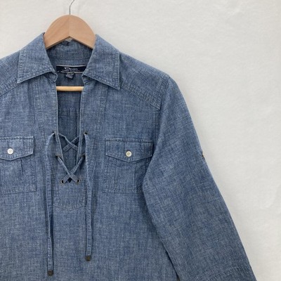 tommy bahama denim dress Indigo Denim Midi Shirt Dress