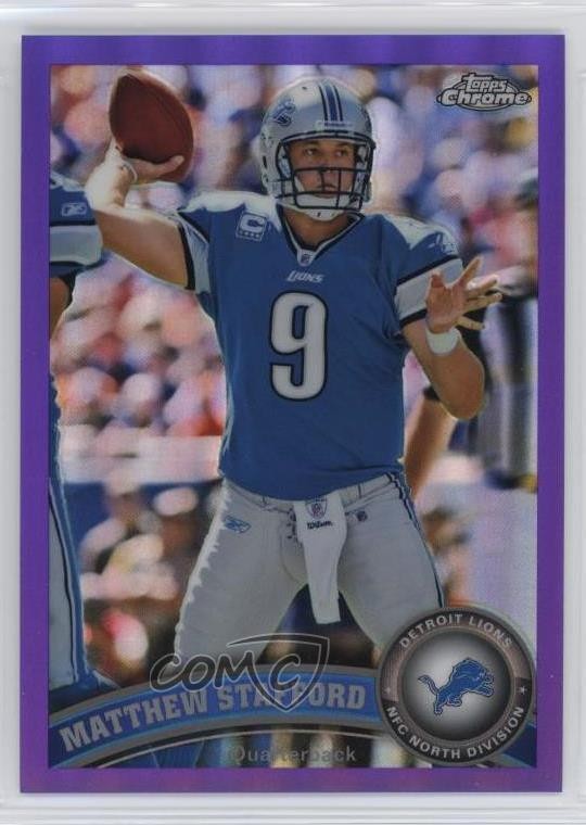 2011 Topps Chrome Retail Purple Refractor /499 Matthew Stafford #4 0r4