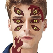 VZQI Demon Temporary Tattoos Cosplay Halloween Party One size, Kokushibo